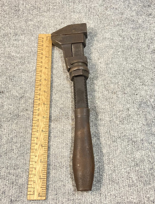 Vintage Bemis & Call Wrench Monkey Pipe 12 1/4'' Smooth Jaw Metal Handle USA