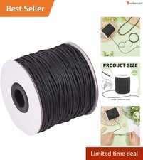 110-Yard Black Nylon Cord for Crafts, Repairs, and Home Projects