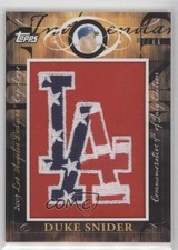 2010 Topps Jumbo Packs Manufactured Hat Logo Relic /99 Duke Snider HOF r9d