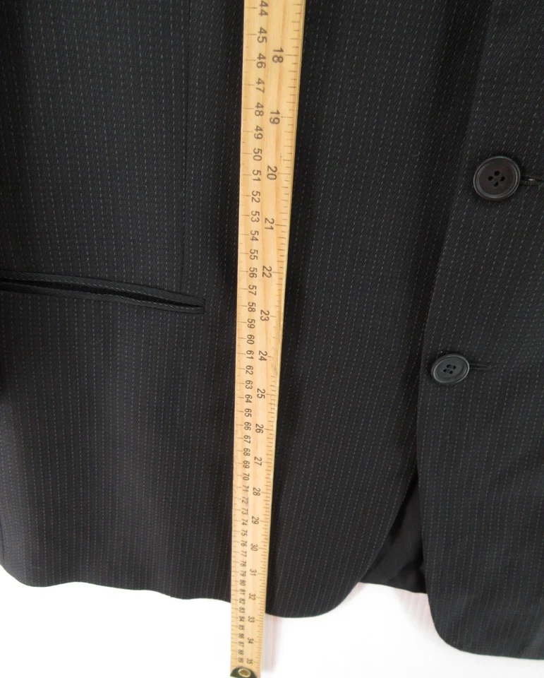 Abrigo Deportivo DE COLECCIÓN Giorgio Armani Hombres 44 Negro Mani Blazer Chaqueta de Lana Italia Foto 4 de 4