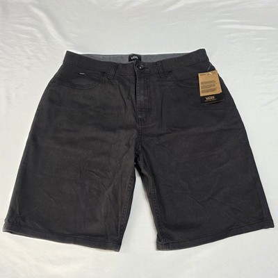  Vans Off The Wall Mens Shorts Black Size 32 Flat Front Skater Walk Casual. Nwt.
