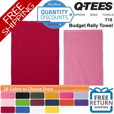   6 Pack Q-tees Budget Rally Towel 100% cotton terrycloth 11'' x 18 T18
