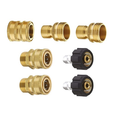 #ad MTM Hydro Hose Adapter 7 Piece Pressure Washer Quick Connect Fittings Kit Brass $56.53