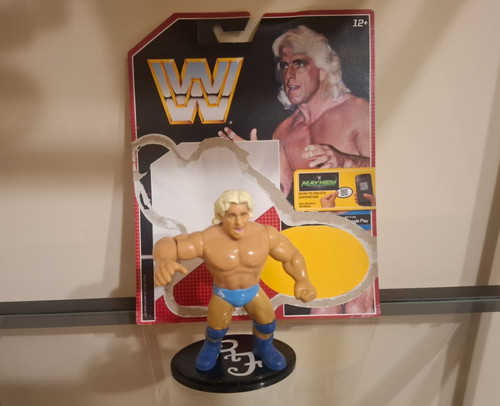 Ric Flair figure with card and display stand - WWE...