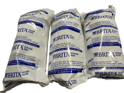 3 Pack BRITA Water Pitcher Standard Replacement Filters Cartridges