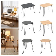  Folding Wooden Table Side Dinner Laptop Tray Coffee Tea Desk w/ Hairpin Legs