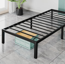 14 Inch Heavy Duty Metal Platform Bed Frame Twin Size Sturdy Steel Slat Support