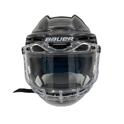 Bauer Prodigy Youth Ice Hockey Helmet Combo Black W/ Clear Shield HECC Certified