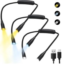 New Rechargeable LED Neck Reading Light 3 Colors 9 Brightness Fast Shipping