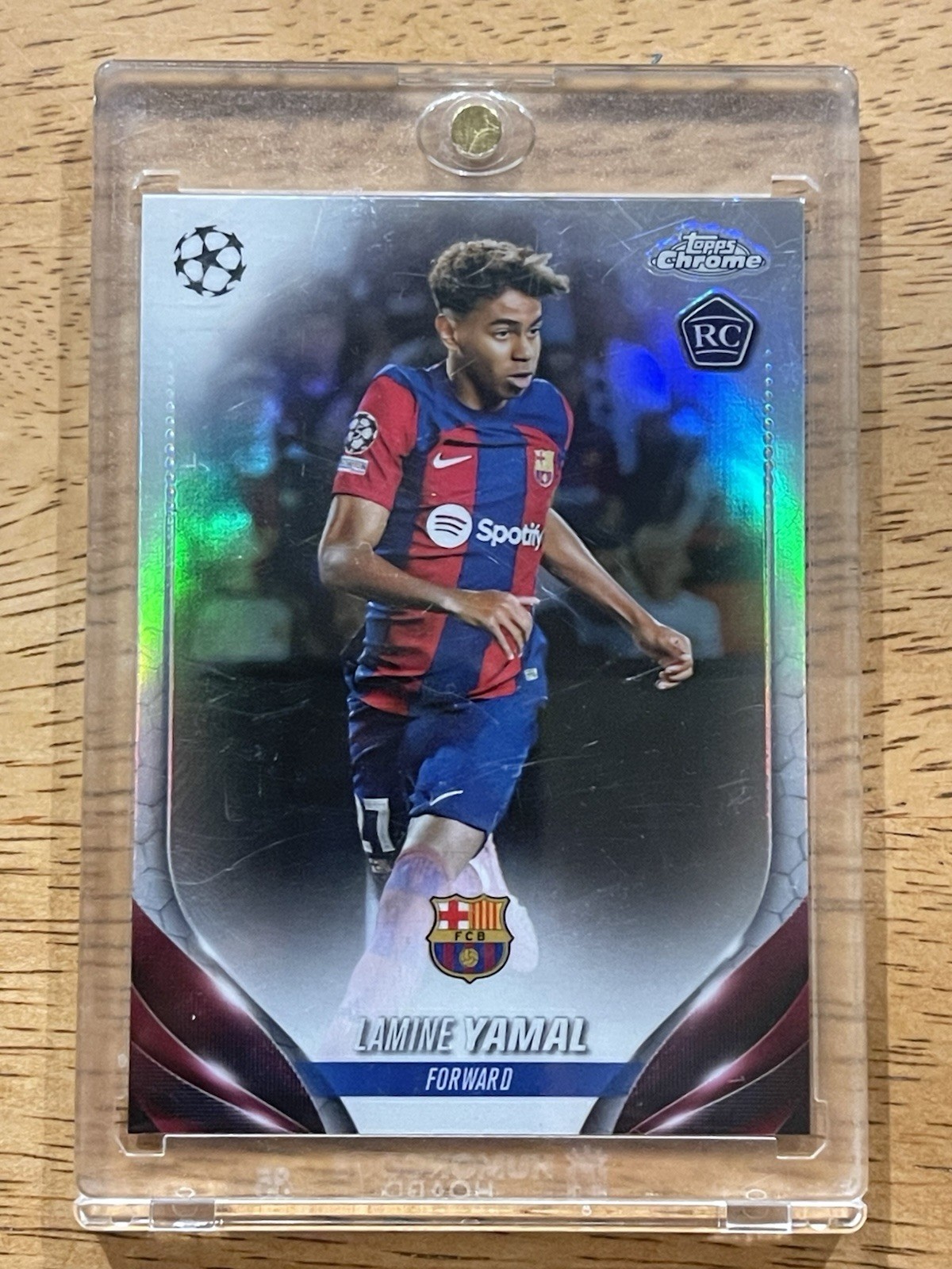 Lamine Yamal 2023-24 Topps Chrome UEFA Refractor Rookie Card #64 RC Mint