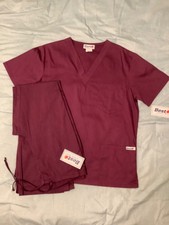 Scrub Set Best Medical Wear Small Burgandy
