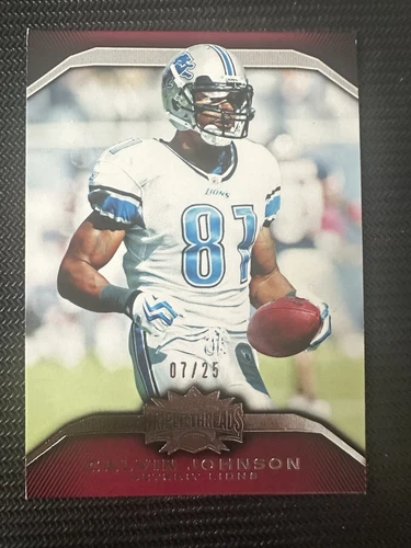2010 Topps Triple Threads Ruby /25 Calvin Johnson Megatron Detroit Lions
