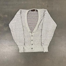 Vintage 80s Issued Textured Cardigan Sweater Size M