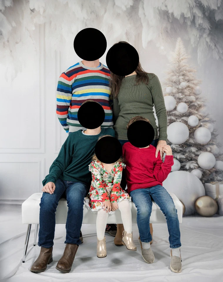 Telón de fondo Kate barrido Navidad blanco pared pluma telón de fondo tamaño 8 pies x 16 pies  Foto 3 de 3