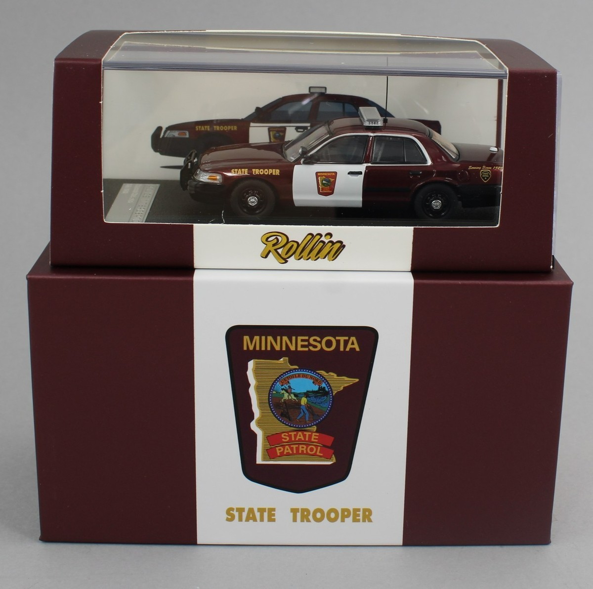 Rollin 1/64 パトカー ミニカー モデルカー 1:64 *ROLLIN DIECAST* MINNESOTA STATE TROOPER FORD CROWN VICTORIA