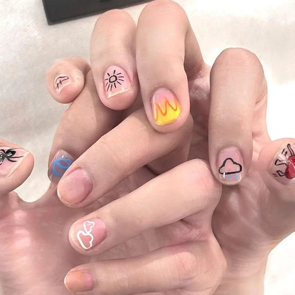 12 Colors Nail Art Pens Set 3D Nail Polish Pens Graffiti Dotting Pen Acrylic DIY