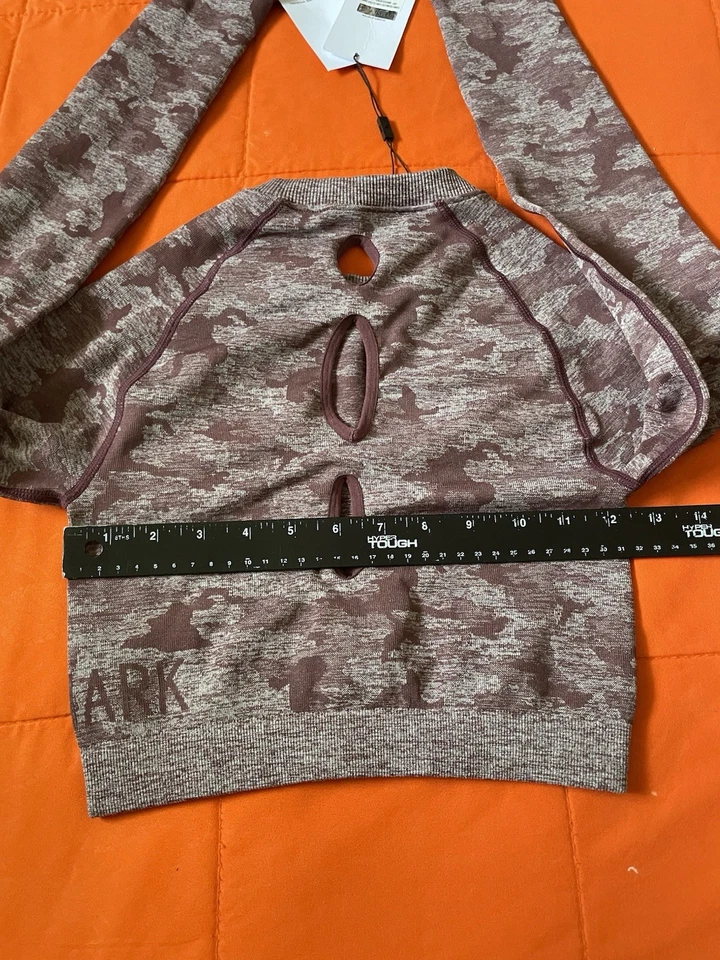 Gymshark Top Womens Small Cropped Flex Sports Long Sleeve Crop Top Gym Workout - Image 3 of 4