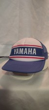 YAMAHA blue & white mesh trucker hat snapback ***VINTAGE***