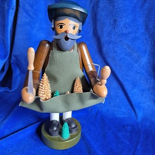 Vintage Seiffen Erzgebirge Räuchermann Räuchermännchen Handwerker 24 cm