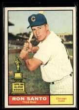 1961 Topps Ron Santo Rookie VG Set Break crease #35