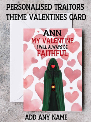 Personalisierte Valentinstagskarte Verräter treu Motiv beliebiger Name hinzufügen
