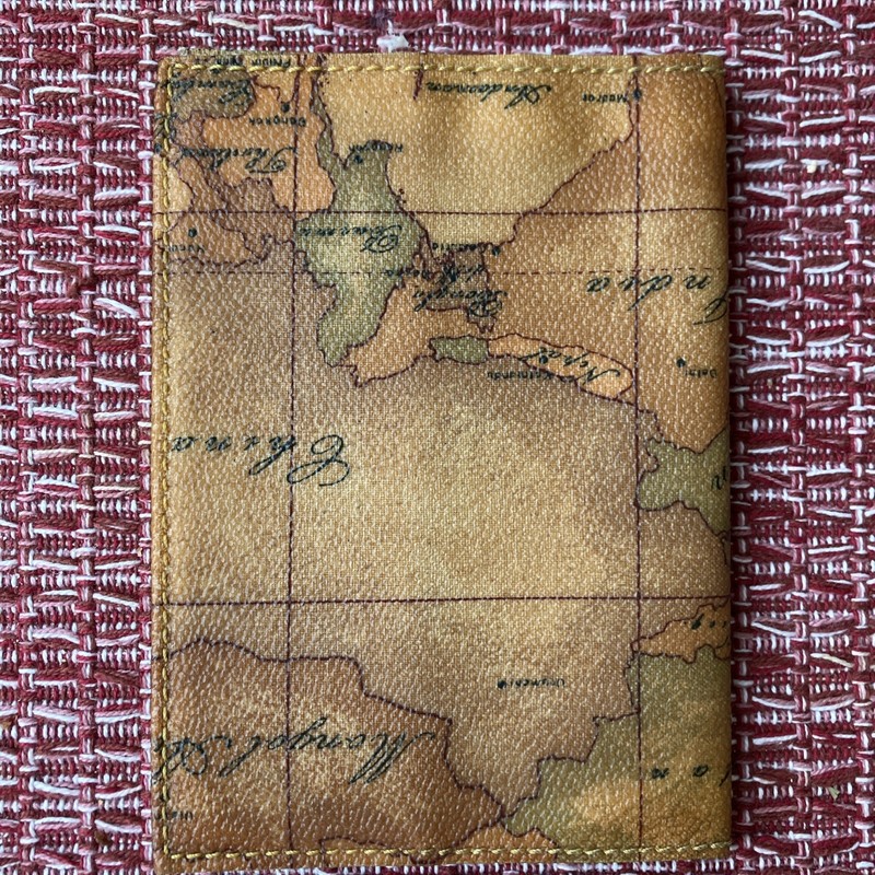 LkNU ALVIERO MARTINi Prima I'Classe GeoWorld Map #9414 Passport Cover Case VGUC