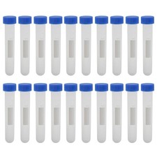 Kesell Centrifuge Tubes Round Bottom Screw Cap Plastic Test Tube Vials 10ml w...