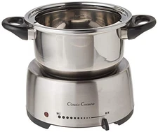 Stainless-Steel Fondue Pot Set - Electric Cooker for Melting and Warming 