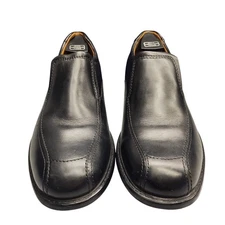 Clarks Escalade Step Loafers Mens US Size 10.5W Black Leather Slip On 26068034