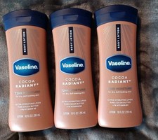 3 Vaseline Cocoa Radiant Body Lotion, 72-Hour Moisturizer, 10 fl oz  N01 