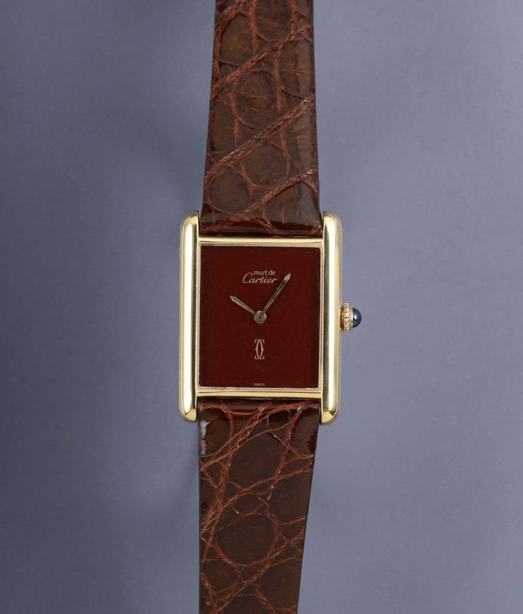 Cartier Must de Cartier Tank LM Manual Wind Cal.78-1 SV925 Garnet