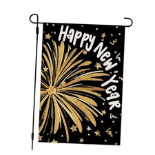 Happy New Year Garden Flag 12x18 Inch Double Sided Holiday Small Yard