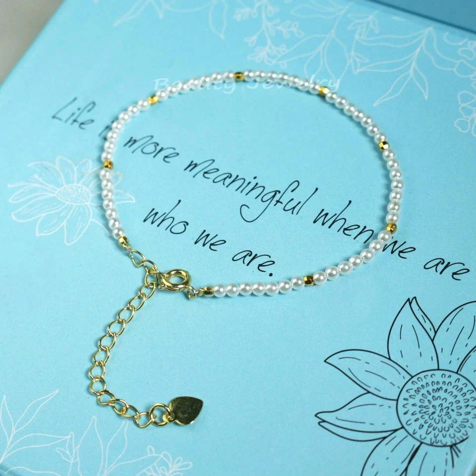 3 мм жемчуг драгоценных камней бисер исцеления Рейки изящный минималистский женщин браслет подарок - Изображение 4 из 4