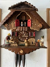 Beautiful Cuckoo clock - 3 Weights - West Germany - Good sharp - Working perfect