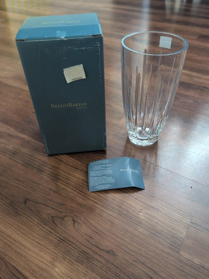 Soho Vase 8   by Reed & Barton Heavy Lead Crystal Czech Republic New In Box 2989