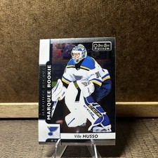 Ville Husso 2017-18 O-Pee-Chee Platinum Marquee Rookie Card #186. rookie card picture