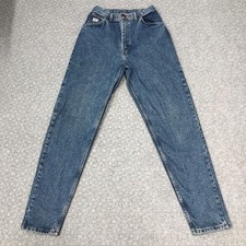 Vintage Wrangler Mom Jeans Juniors 13/26 Blue High Rise Relaxed Denim Casual 90s