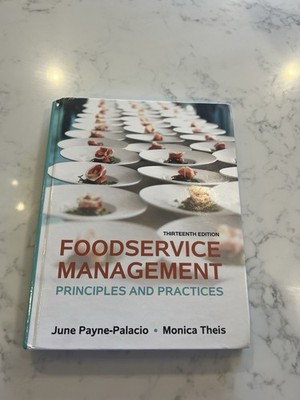 Pearson Foodservice Management: Principles & Practices 13th Ed (2015) HC