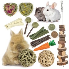 Engaging 27 PCS Pet Toys for Teeth Health & Exercise - Perfect for Small Rodents