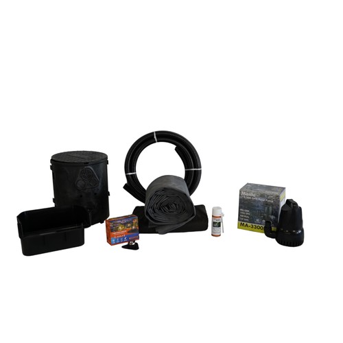 Savio Small 3300GPH Pump EPDM Pond Free Waterfall Kit 10' x 25' PSS0 - 第 1/7 張圖片