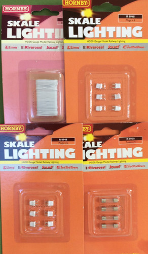 Hornby Skale Lighting 2 x fusibles R8950, 1 x cable de extensión R8951 y 1 x 8948 enchufes | Condition: New