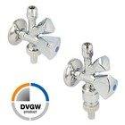 SCHLÖSSER WAS-Ventil Kombi-Eckventil DVGW geprüft, poliert verchromt