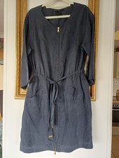 Marc By Marc Jacobs Navy Blue Silk Zip Dress Size Medium Uk 10 12