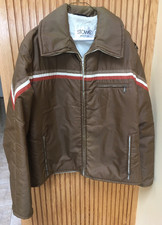Vintage STOWE USA Ski Outdoor Nylon Brown Jacket Men's LARGE