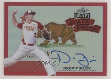 2015 Leaf Metal Draft State Pride Red Prismatic 2/5 Drew Finley Auto 01ic