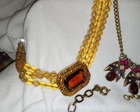 Vintage & Antique Costume Jewelry Mixed Lot Multicolor Metal Glass Pearl Plastic