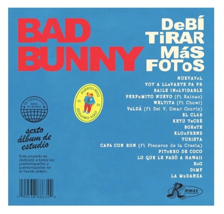 PRESALE Bad Bunny DeBÍ TiRAR MáS FOToS Double Vinyl Red Vinyl Exclusive Edition - Image 2 of 3
