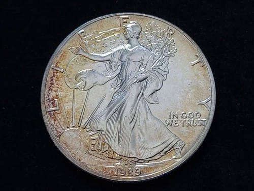 1989 $1 American Silver Eagle 1oz Fine Silver Coin NICE!