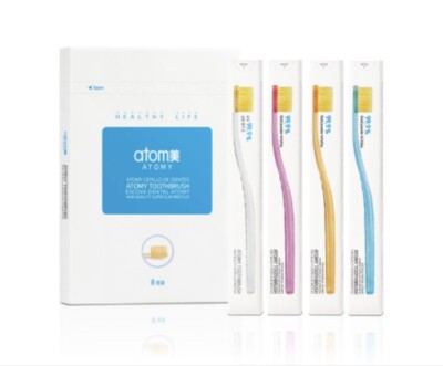 ATOMY Toothbrush 99.9% Gold Coated Nano Vitality Brush Oral Care (8pcs / 1set)