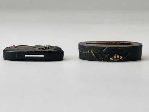 Y6317 FUCHIGASHIRA katana Japanese sword fittings Japan antique samurai koshirae - Picture 3 of 17